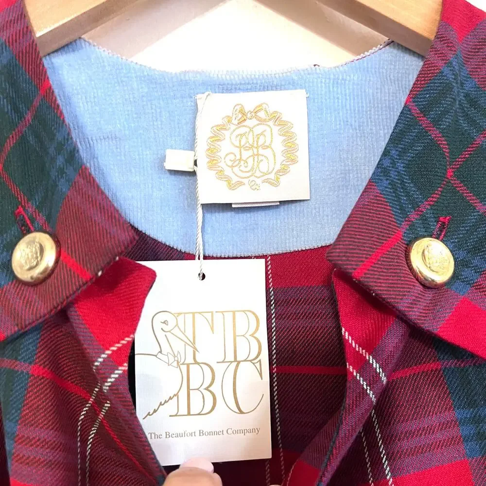 Beaufort Bonnet‎ Company Girls Janie Jumper Dress Size 12 Middleton Place Plaid